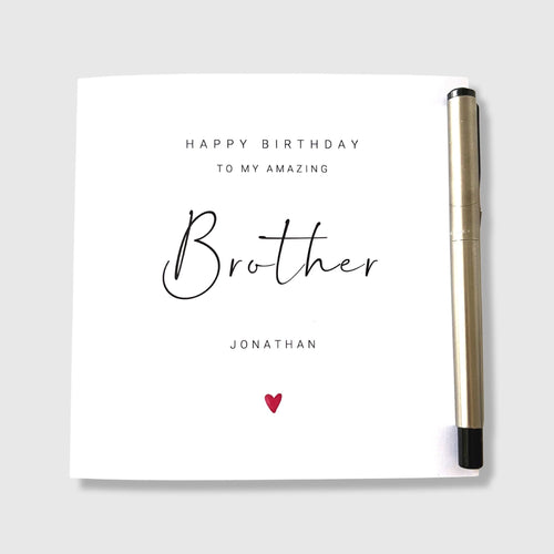 Personalised Brother Birthday Card