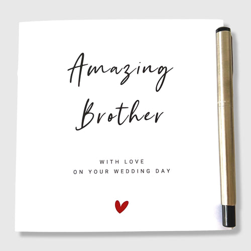 Wedding Day Card for Amazing Brother