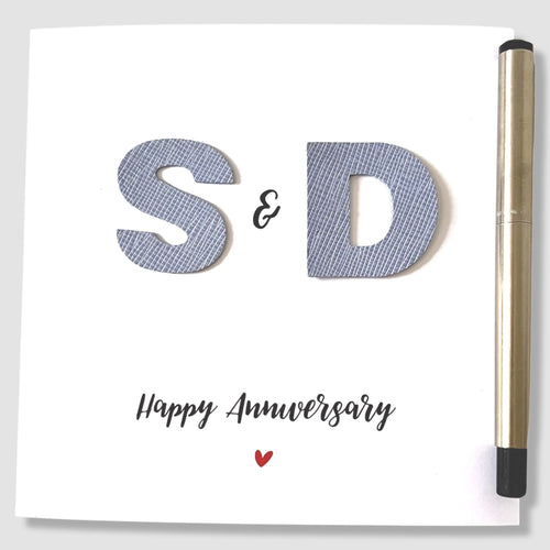 Personalised 3rd Wedding Anniversary Card (Leather Anniversary)