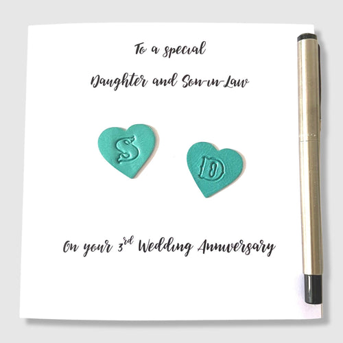 Personalised 3rd Wedding Anniversary Card (Leather Anniversary) Daughter Son