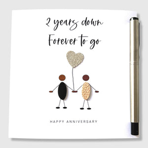 2nd Wedding Anniversary Card Ethnic Cotton Anniversary