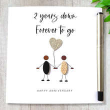 Load image into Gallery viewer, 2nd Anniversary Card Ethnic Cotton Wedding Anniversary Card