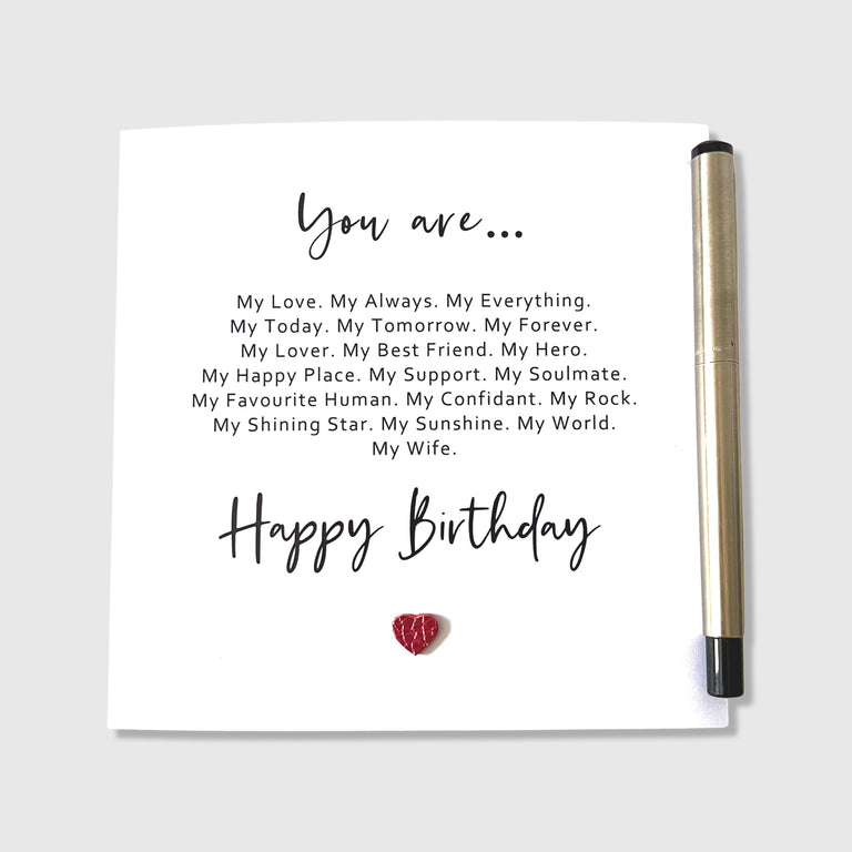 Poem Romantic Boyfriend Birthday Card Romantic Birthday Card
