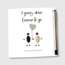 Load image into Gallery viewer, 2nd Wedding Anniversary Card Cotton Anniversary Card Ethnic Couple