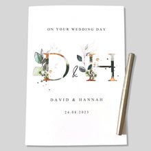 Load image into Gallery viewer, Wedding Day Card Personalised Large A5 Wedding Card