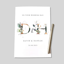 Load image into Gallery viewer, Wedding Day Card Personalised Large A5 Wedding Card